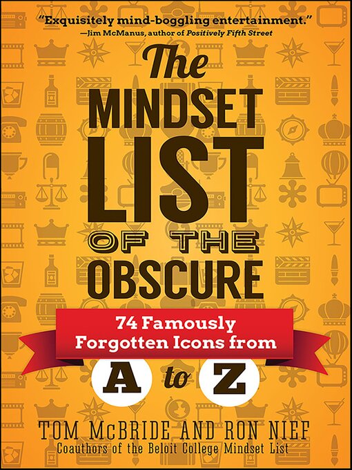 Cover image for The Mindset List of the Obscure